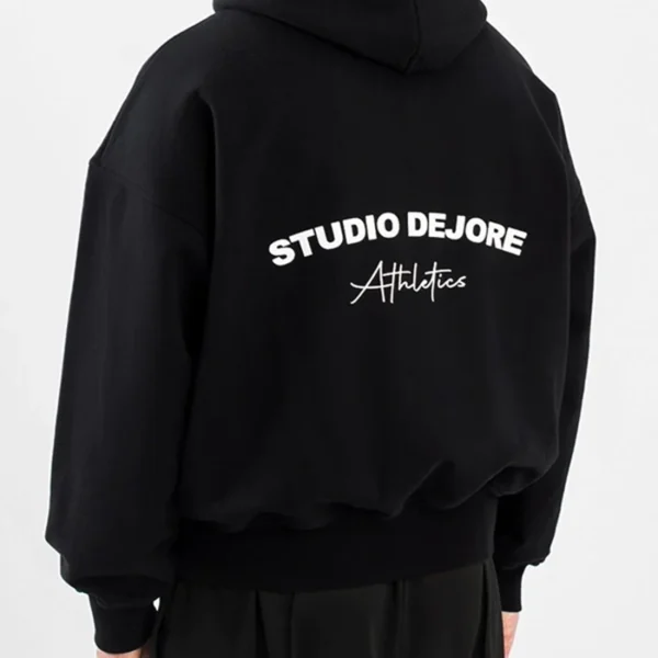 studio dejore pullover black hoodie