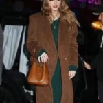 Taylor Swift Women's Brown Wool Coat - Second Look