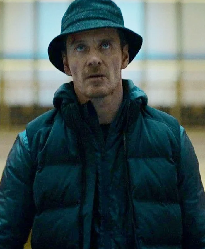 Michael Fassbender Puffer Black Vest