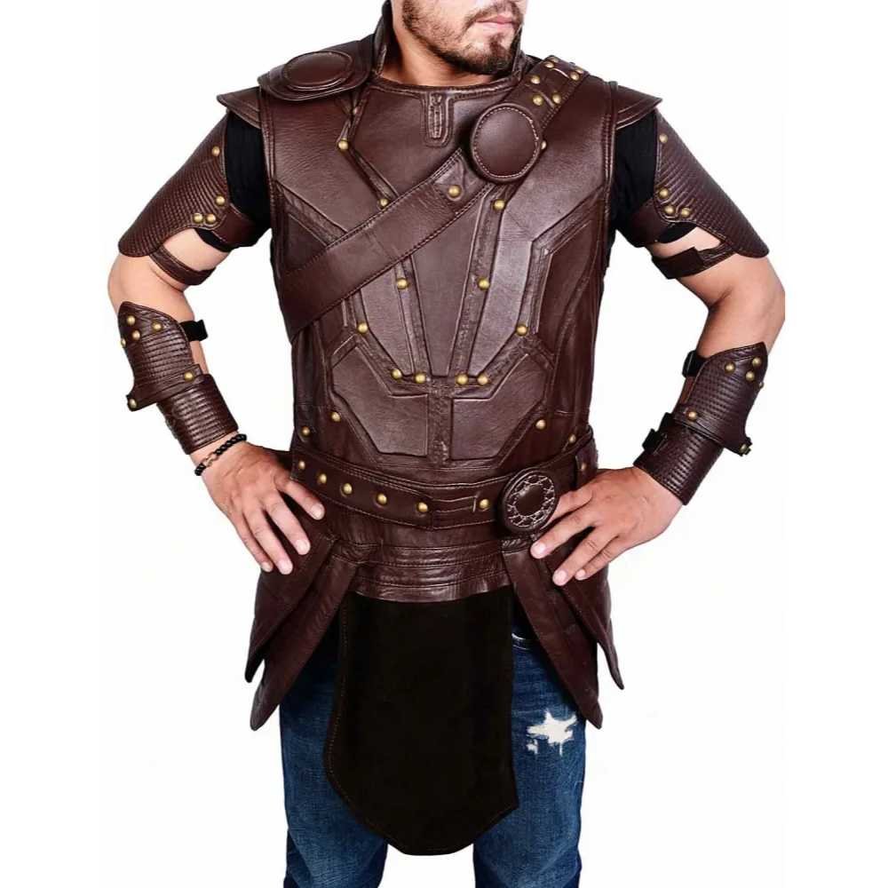 Thor Ragnarok Leather Men Halloween Vest