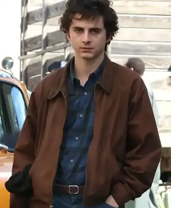 Timothee Chalamet A Complete Unknown Brown Cotton Jacket For Sale