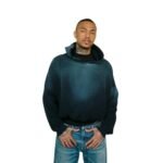 Waistband Oversized Unisex Black Hoodie