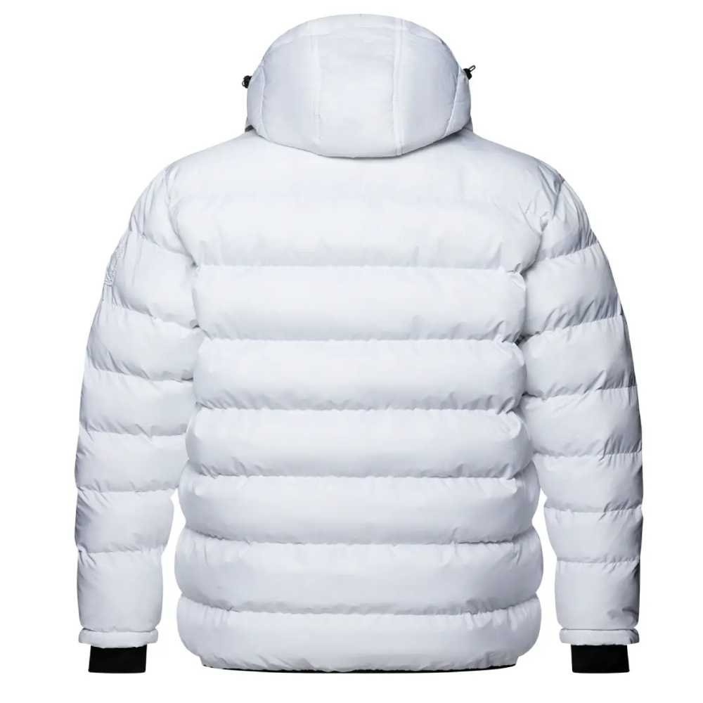 White Puffer Bomber Jacket