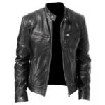 Men Vintage Motorcycle Leather Jacket
