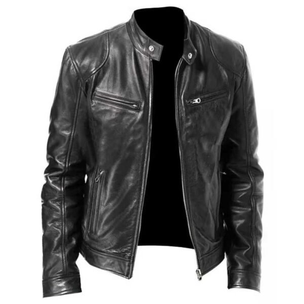 Men Vintage Motorcycle Leather Jacket