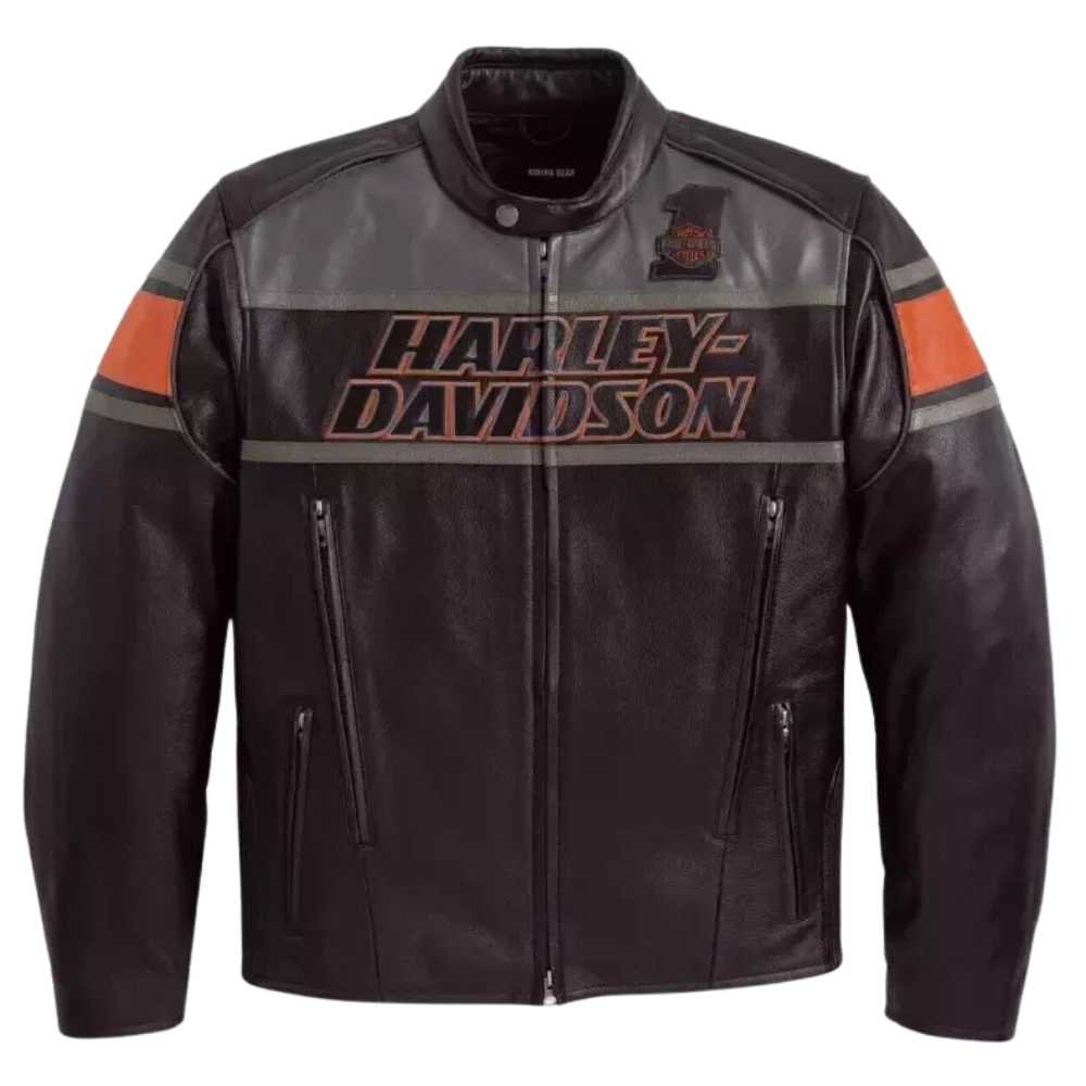 Harley Davidson Motorcycle Leather Jacket Brown