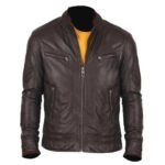 Stylish Lambskin Brown Leather Jacket