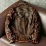 Vintage Brown Cafe Racer Leather Jacket