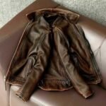 Vintage Brown Cafe Racer Leather Jacket