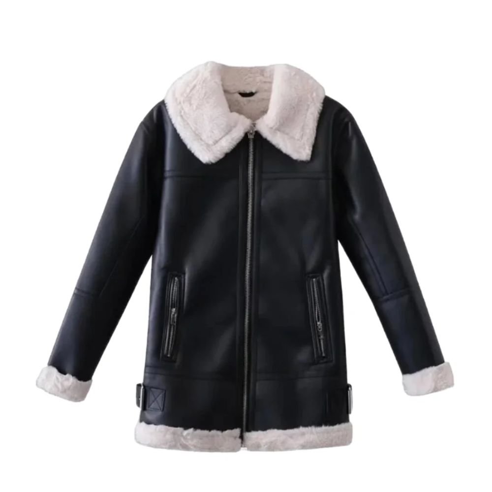 Women B3 Shearling Leather Jacket