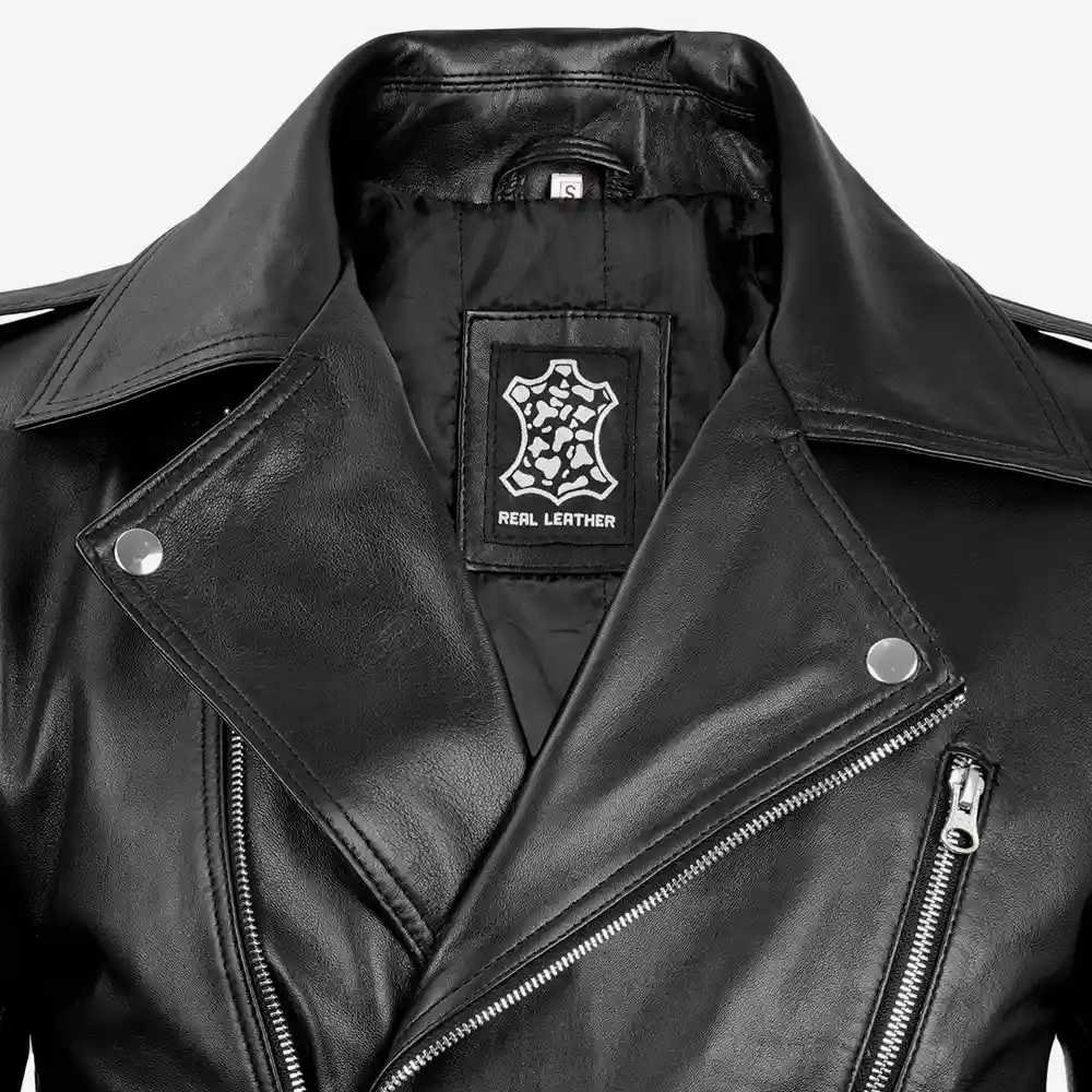 Men's Black Asymmetrical Motorcycle Leather Jacket
