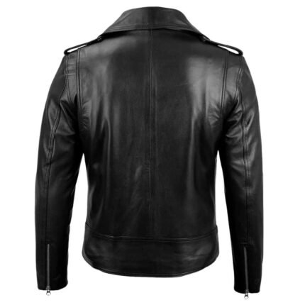 Men's Black Asymmetrical Motorcycle Leather Jacket
