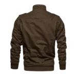 Mens Casual Thicken Multi-Pocket Coffee Bomber Jacket