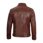 Men's Harrington Brown Real Leather Jacket