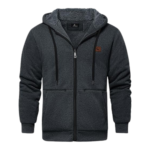 Mens Heavyweight Full Zip Up Ydull Grey Hoodie