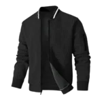 Mens Lightweight Casual Bomber Black Varsity Jacket