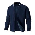 Mens Lightweight Casual Bomber Blue Varsity Jacket