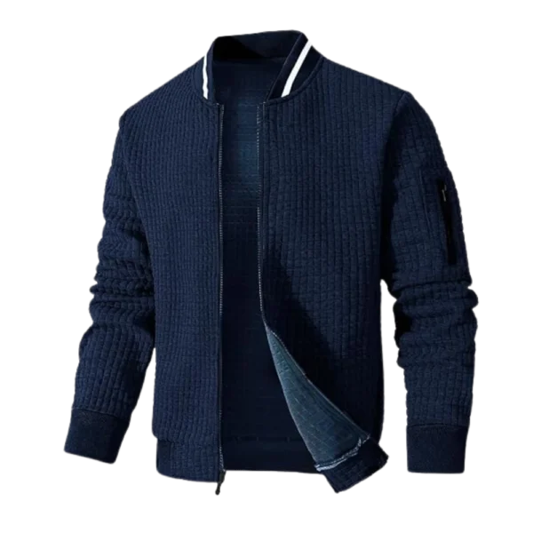 Mens Lightweight Casual Bomber Blue Varsity Jacket