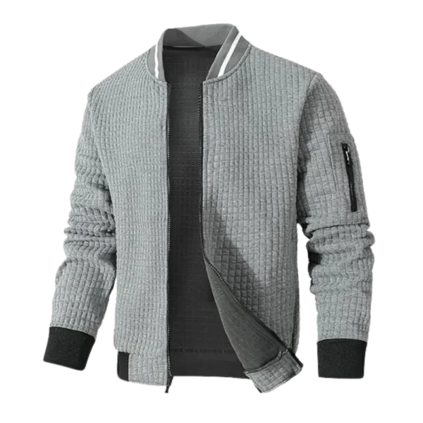 Mens Lightweight Casual Bomber Grey Varsity Jacket