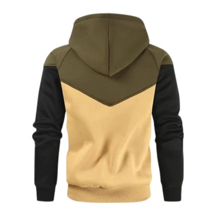 Mens Midweight Fleece Pullover Army Green Khaki Hoodie