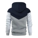 Mens Midweight Fleece Pullover Darkblue Grey Hoodie