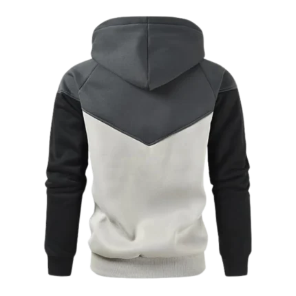 Mens Midweight Fleece Pullover Darkgrey Black Hoodie