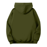 Mens Thermal Sherpa Lined Army Green Hoodie