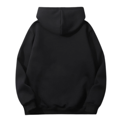 Mens Thermal Sherpa Lined Black Hoodie