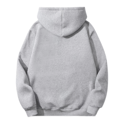 Mens Thermal Sherpa Lined Grey Hoodie