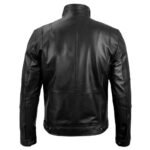 Men's Top Notch Black Cafe Racer Leather Jacket