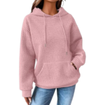 Womens Pullover Casual Oversized Pink Hoodie