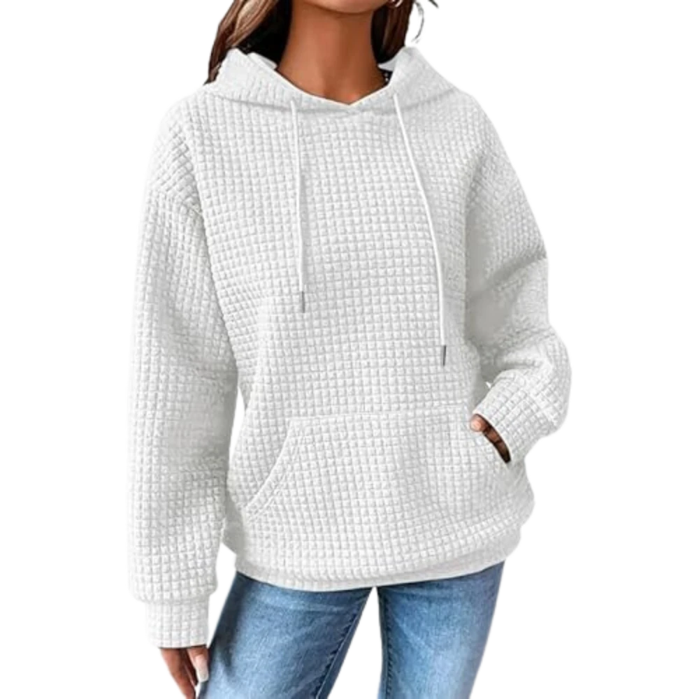 Womens Pullover Casual Oversized White Hoodie