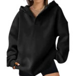 Womens Pullover Oversized Black Hoodie (5)