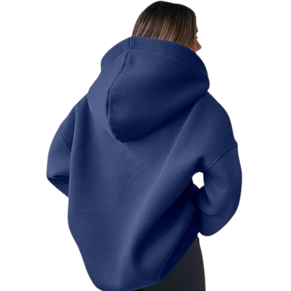 Womens Pullover Oversized Navy Blue Hoodie 2