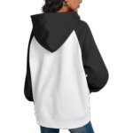 Womens Trendy Queen Pullover Oversized Black And White Hoodie (4)