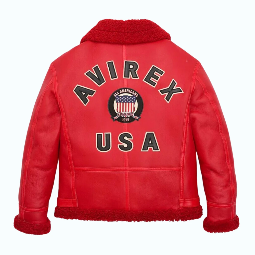Women’s Avirex American Christmas Leather Bomber Jacket