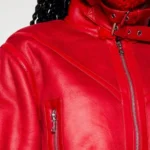 Women's Christmas Red Shearling Jacket