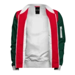 Mens Christmas Red and Green Bomber Jacket