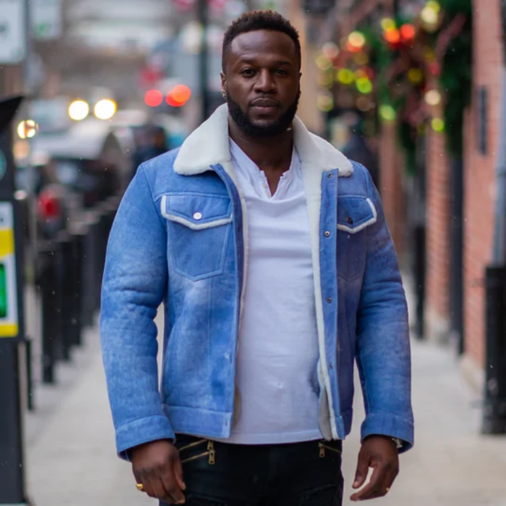 Chris' Denim style Shearling Trucker Jacket