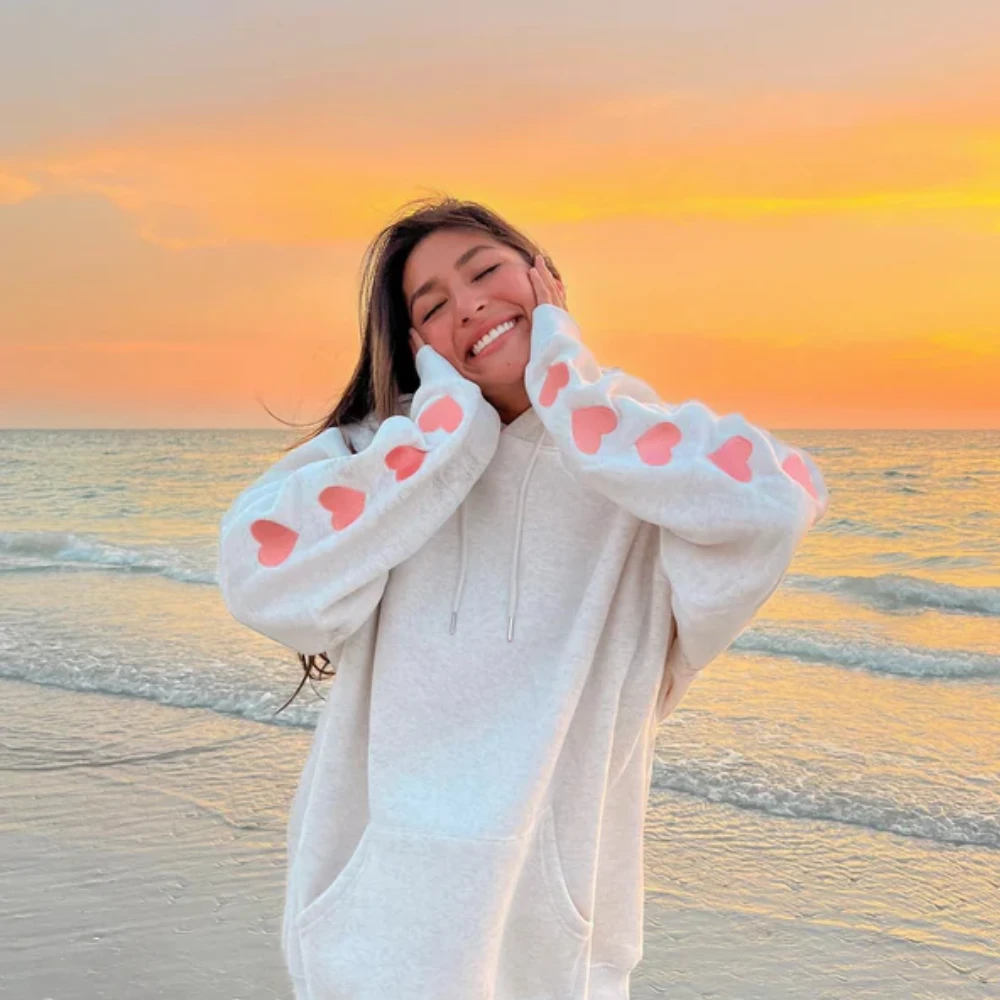 Heart on My Sleeve Oversized Lux Womens Hoodie