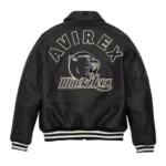 Men's Avirex Real Leather Classic Black Bomber Jacket