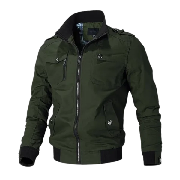 Mens Casual Military Cotton Army Green Bomber Jacket