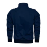 Mens Casual Military Cotton Deep Blue Bomber Jacket