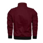 Mens Casual Military Cotton Wine Red Bomber Jacket