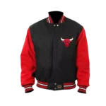 Mens Letterman Chicago Bulls Red Bomber Varsity Jacket