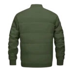 Mens Lightweight Army Green Bomber Varsity Jacket