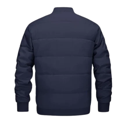 Mens Lightweight Navy Blue Bomber Varsity Jacket