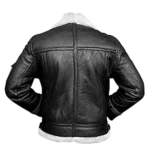 Mens RAF Pilot Aviator B3 Bomber Shearling Leather Black Jacket