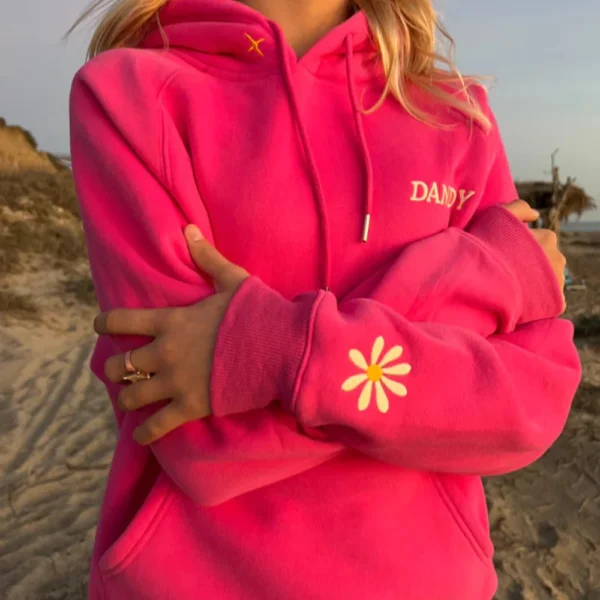 Women's Physical Touch Oversized Lux Hot Pink Hoodie