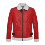Ryan Reynolds Spirited Fur Shearling Suede Leather jacket, Santa Claus Style